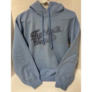 Gildan Heavy Blend Hoodie Men Pullover Blue Tutty’s Tap Hooded Sweatshirt Size S